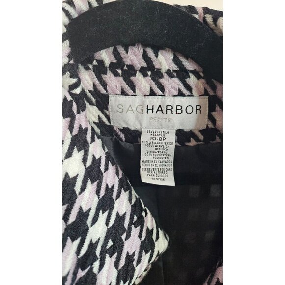 Sag Harbor Jacket/Blasier Womens Size 8 Petite Long Sleeve Multi Color Button - Picture 7 of 7